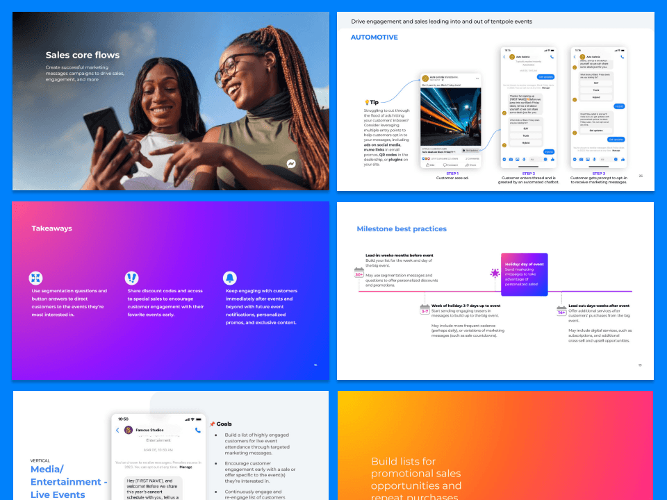 Meta Messenger — sales enablement pitch deck and partner content design