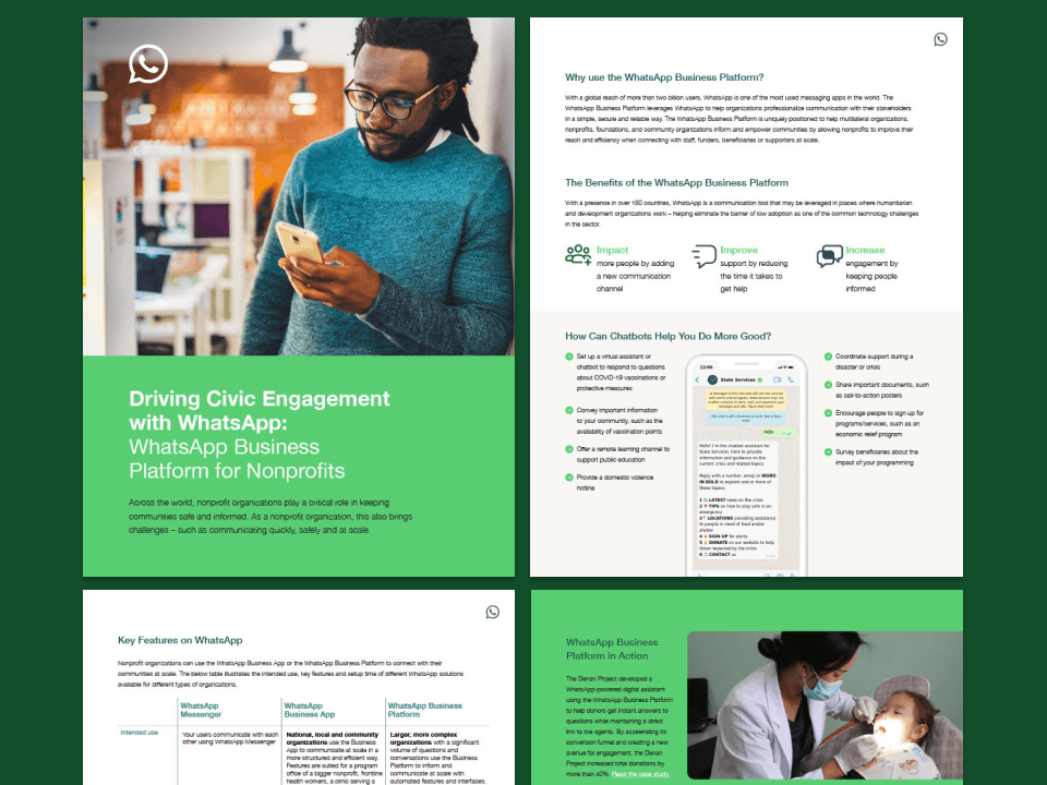 WhatsApp — civic engagement and nonprofit marketing content design